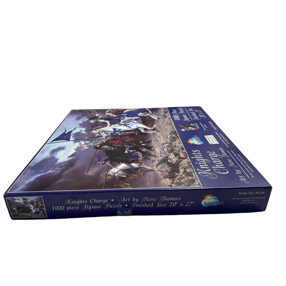 Suns Out 1,000 Piece Nene Thomas Art Puzzle "Knights Charge "  20" x 27" Comp - Picture 5 of 10